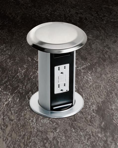 shallow electrical box for kitchen island|kitchen island countertop receptacles.